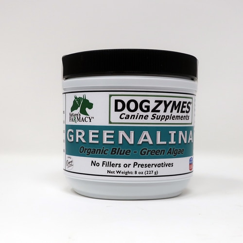 Nature's Farmacy Dogzymes Greenalina Algea Powder Dog Supplement, 8-oz