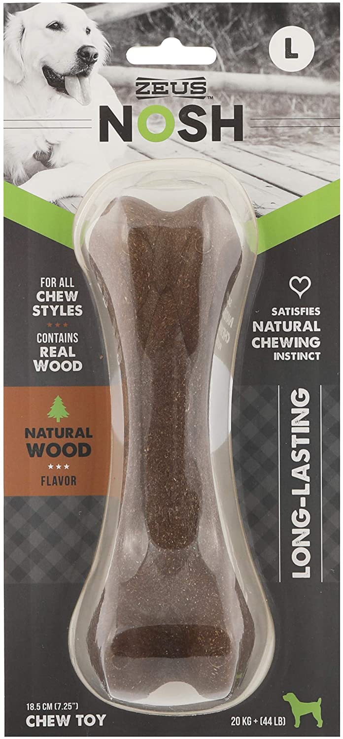 Zeus Nosh Timber Wood Natural Flavored Dog Toy, Large