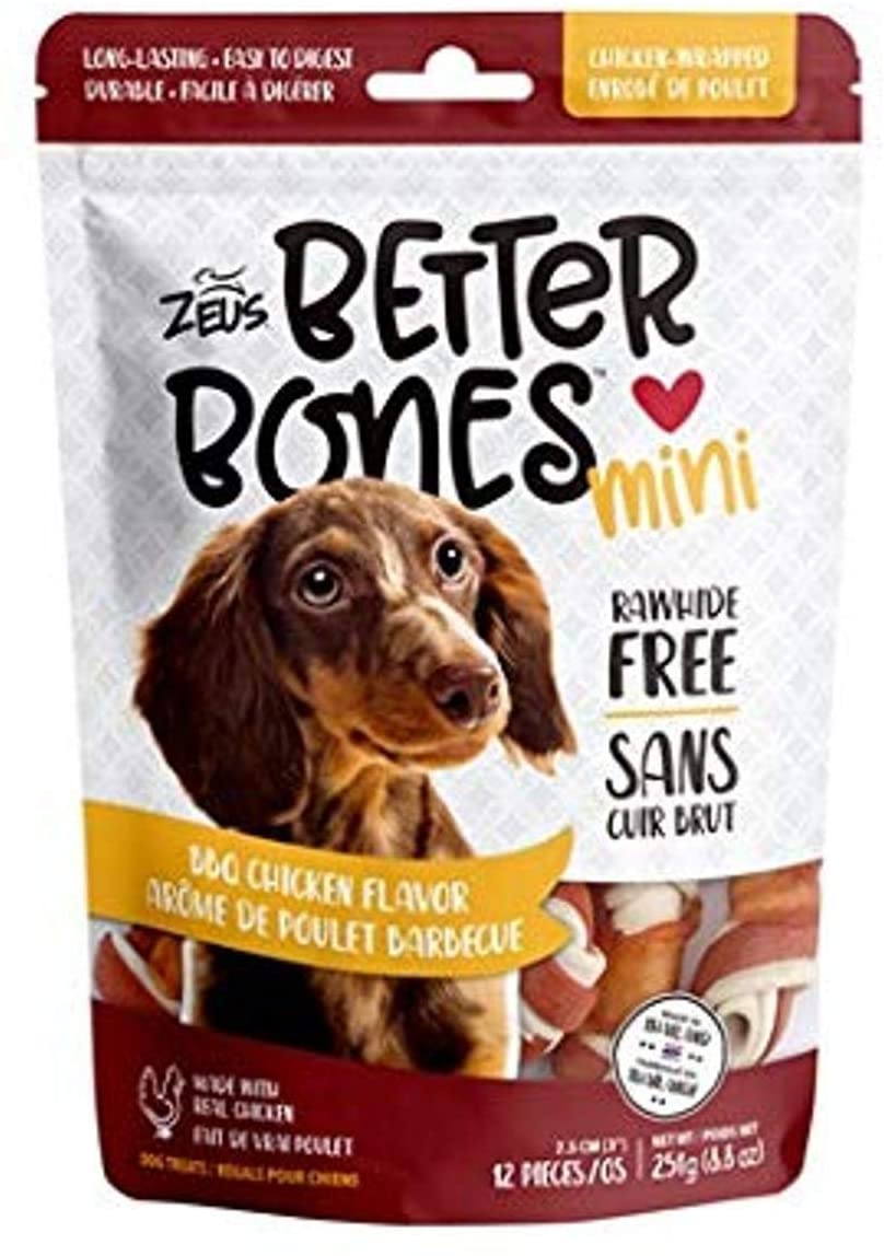 Zeus Better Bones Chicken-Wrapped Mini BBQ Chicken Flavored Dog Treats