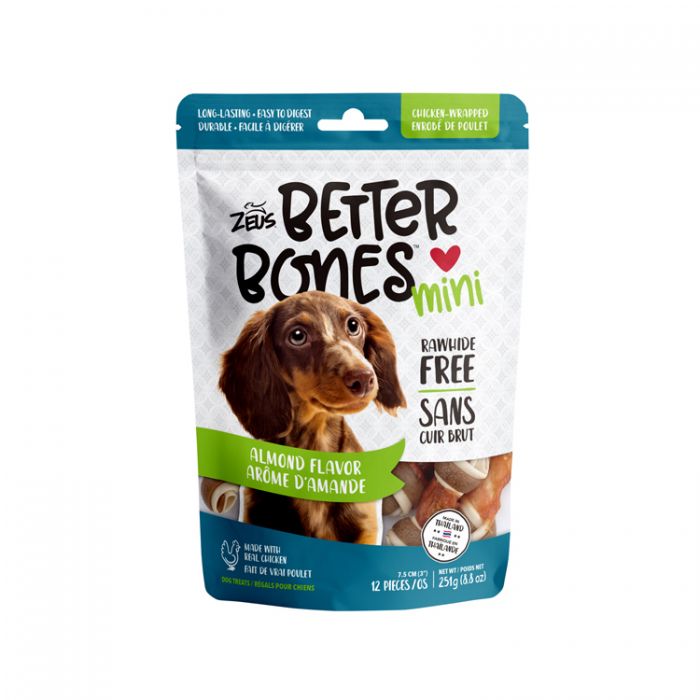 Zeus Better Bones Chicken-Wrapped Mini Almond Flavored Dog Treats
