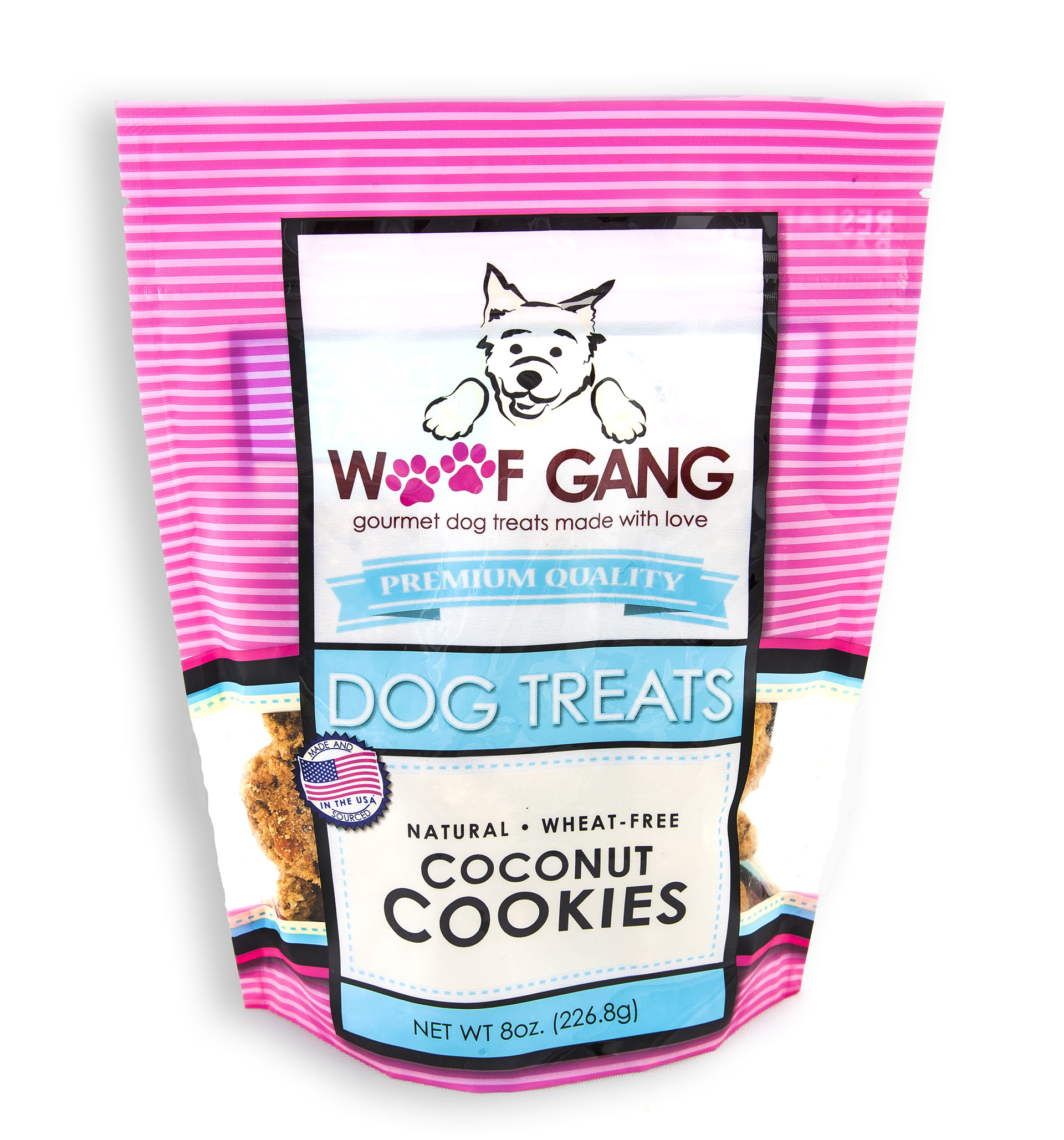 Woof Gang Bakery Coconut Cookies Dog Treats, 8-oz