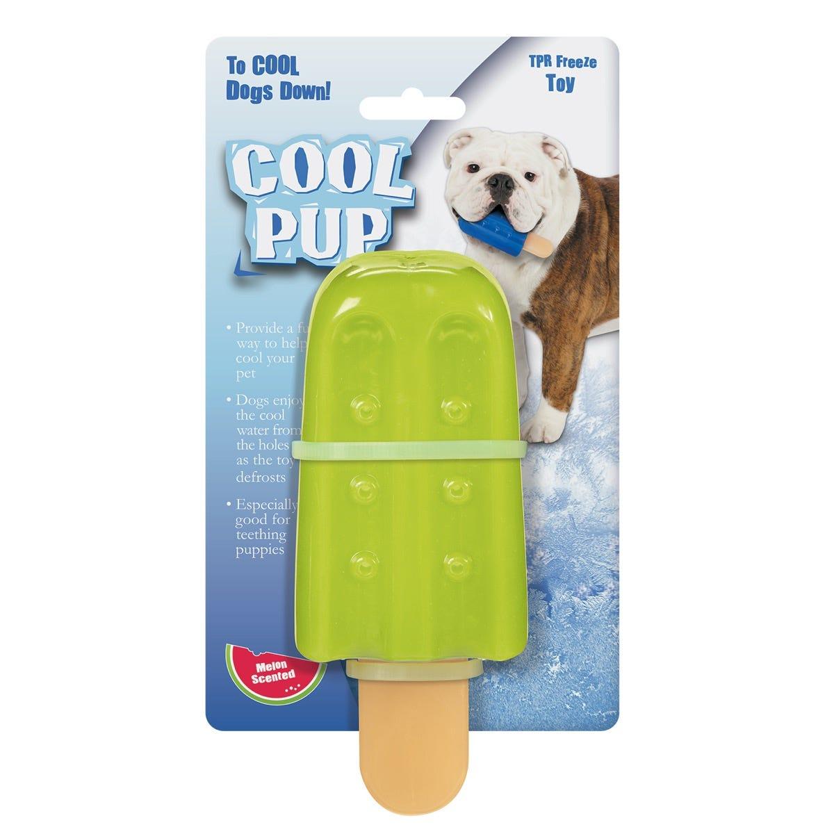Cool Pup Popsicle Freeze Dog Toy, Green, Large