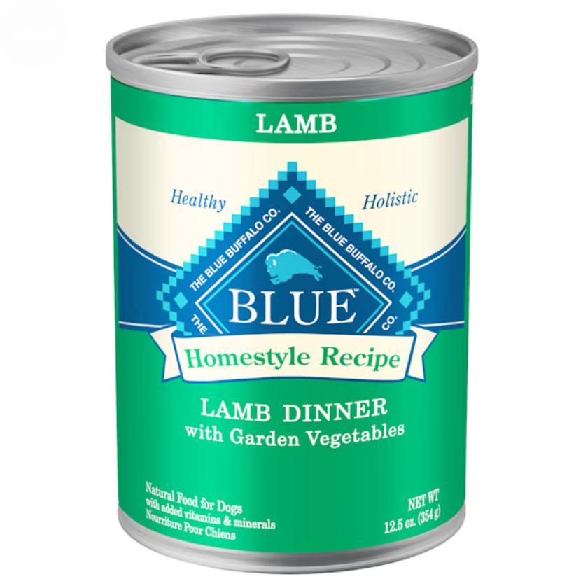 Blue Buffalo BLUE Homestyle Recipe Lamb Dinner with Garden Vegetables Adult Wet Dog Food Can, 12.5-oz