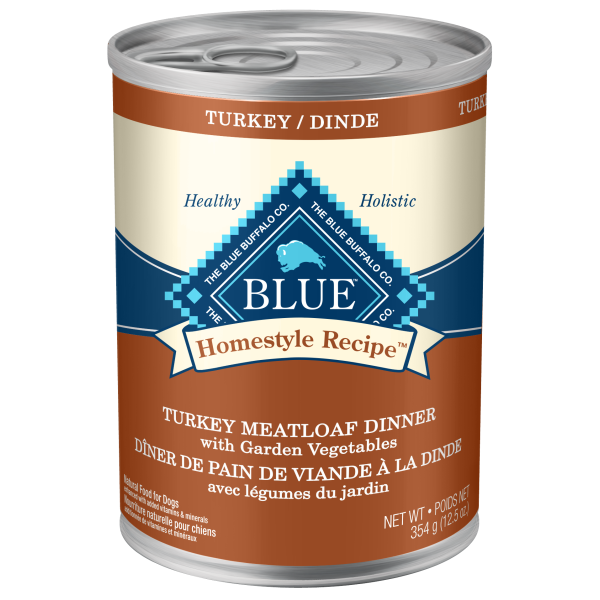 Blue Buffalo Homestyle Turkey Meatloaf Dinner with Garden Vegetables Adult Small Breed Wet Dog Food, 12.5-oz