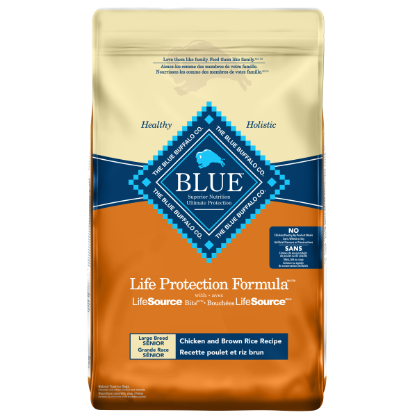 Blue Buffalo LPF Chicken & Brown Rice Senior Large Breed Dry Dog Food, 26-lb
