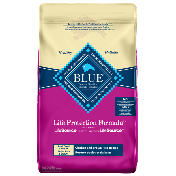 Blue Buffalo LPF Chicken & Brown Rice Senior Small Breed Dry Dog Food, 15-lb