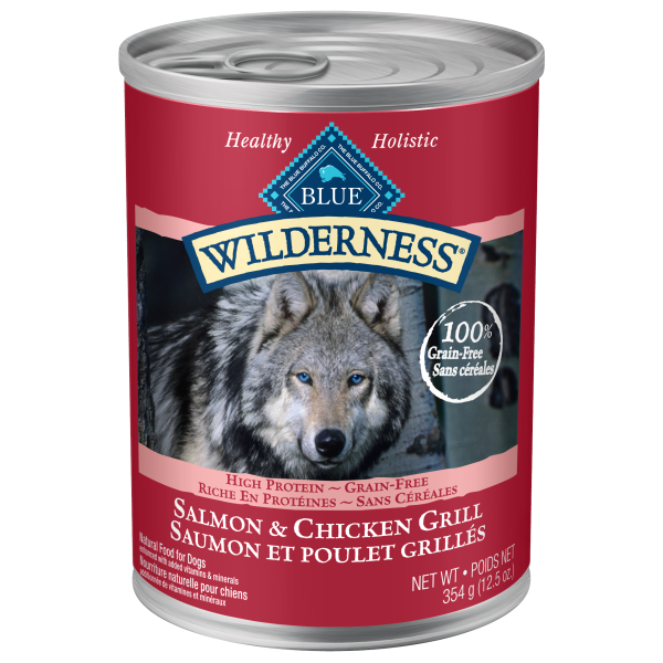 Blue Buffalo Wilderness Salmon & Chicken Grill Grain-Free Adult Wet Dog Food