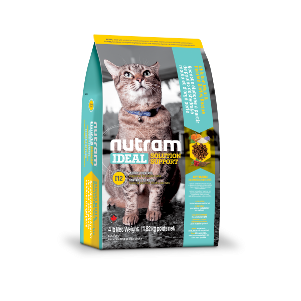 Nutram Ideal I12 Solution Support Chicken & Pearled Barley Dry Cat Food