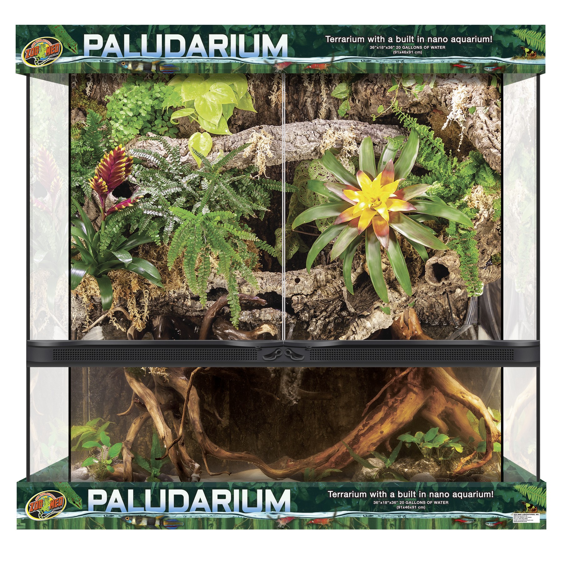 Zoo Med Paludarium Double Door Terranium & Aquarium