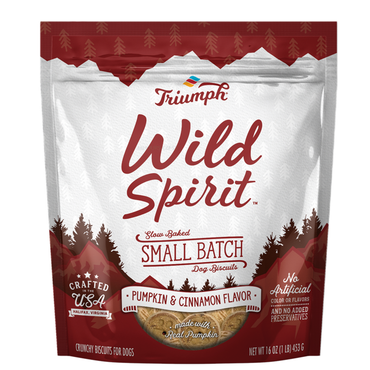 Triumph Wild Spirit Small Batch Puppy Biscuits, Pumpkin/Cinammon, 16-oz