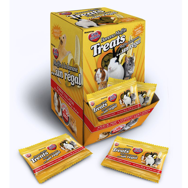 Martin Little Friends Banana Muffin Small Pet Treats, 25-gm, pack of 24