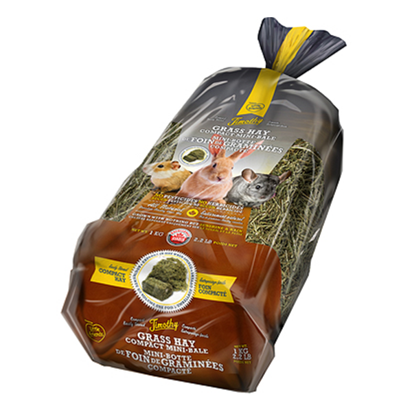 Martin Little Friends Timothy Mini Bale Grass Hay for Small Pets, 1-kg