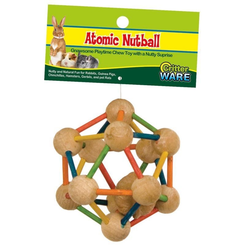 Ware Manufacturing Atomic Nut Ball Chew Toy for Small Animals