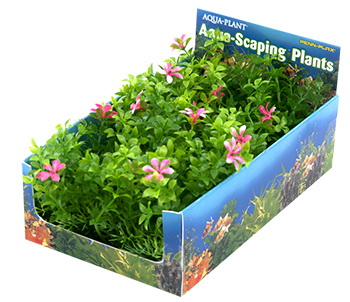 Penn-Plax Aqua-Scaping Bunch Aquarium Plant, Green/Pink, Medium