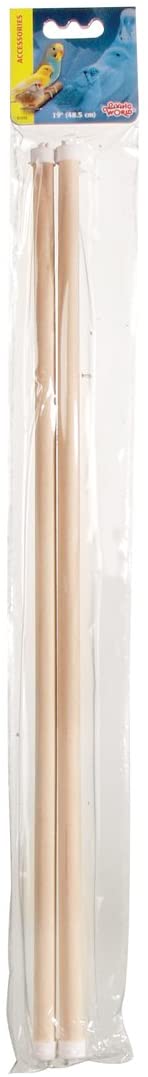 Living World Bird Wooden Perch, 19-in,2-pk