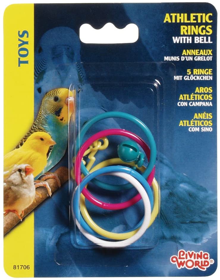 Living World Classic Athletic Rings with Bell Bird Toy, 5-pk (Size: 5-pk)