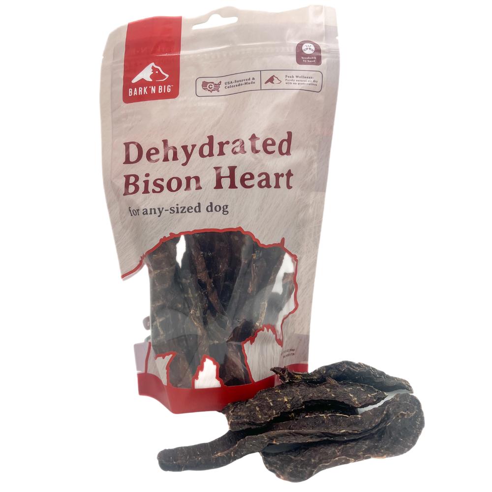 BarknBig Bison Heart Dehydrated Dog Treats, 3.5-oz