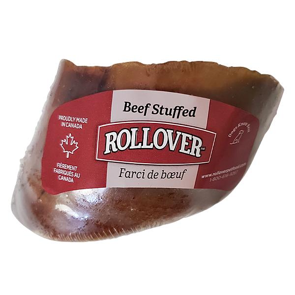 Rollover Premium Beef Stuffed Beef Hooves Dog Treats, 1-pk