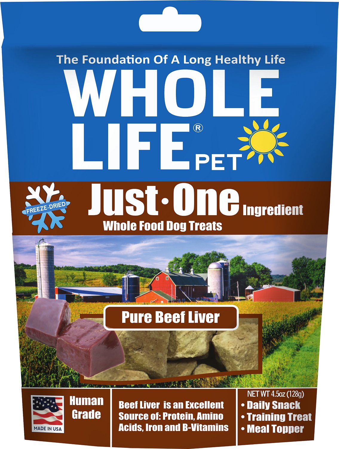 Whole Life Just One Ingredient Pure Beef Liver Freeze-Dried Dog Treats