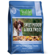 VitaLife Sweet Potato & Duck Twists Grain-Free Jerky Dog Treats, 454-gram