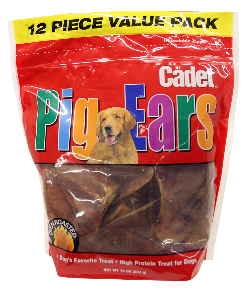 Cadet Pig Ears Dog Treats, 12-count