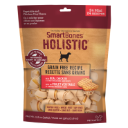 SmartBones Holistic Chicken Grain-Free Dog Treats, Mini, 24-count