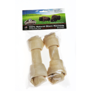 Tasman's American Bison Rawhide Bones Dog Treats, Medium, 2-pk