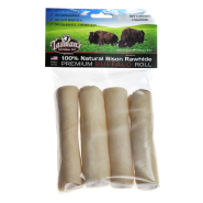 Tasman's American Bison Rawhide Rolls Dog Treats, Small, 4-pk