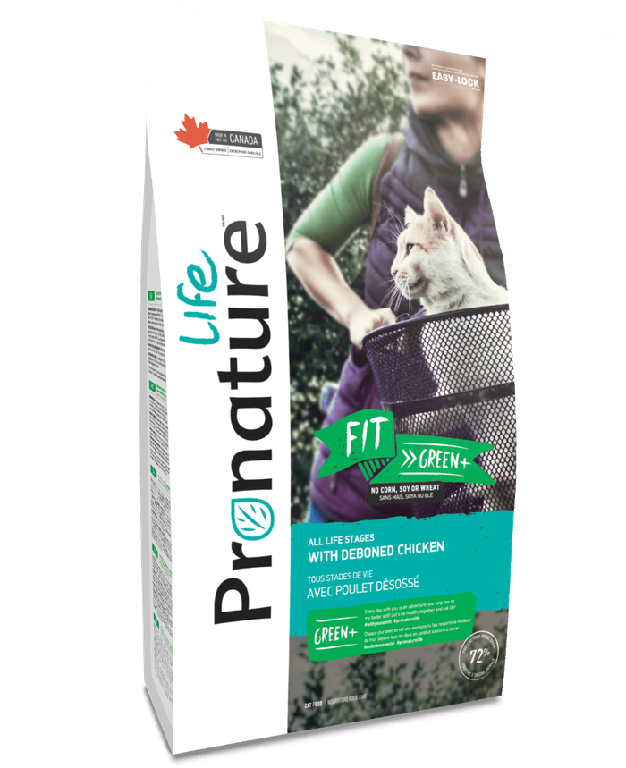 Pronature Life Fit Green+ avec poulet désossé Nourriture sèche pour chats, 5 lb