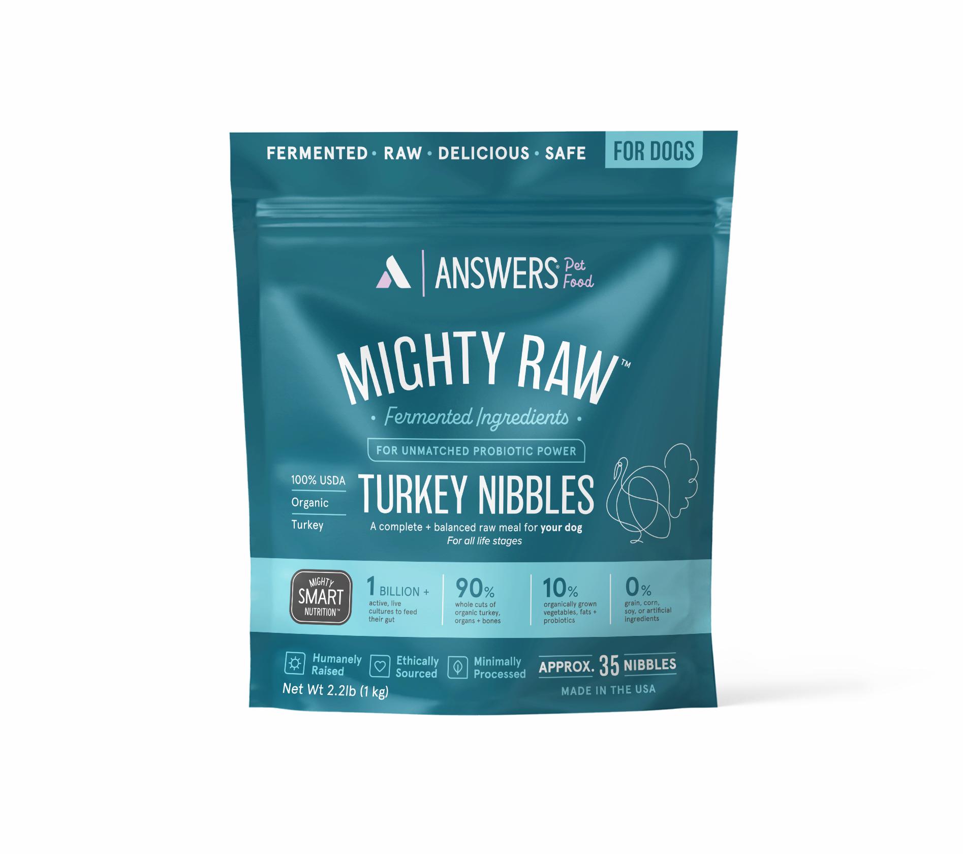 Answers Pet Food Mighty Raw Turkey Frozen Dog Food