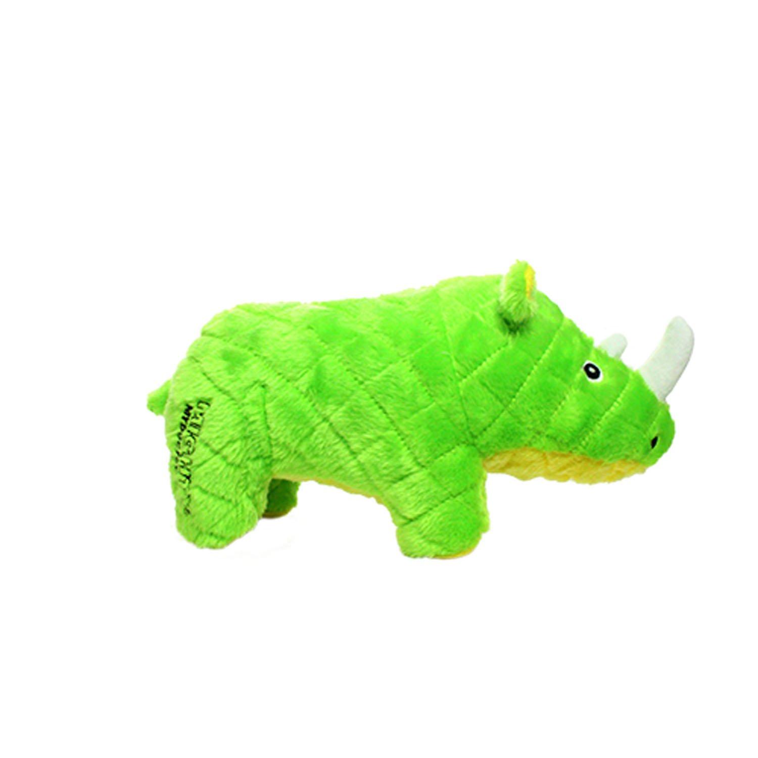 Mighty Safari Rhino Dog Toy, Green, Regular