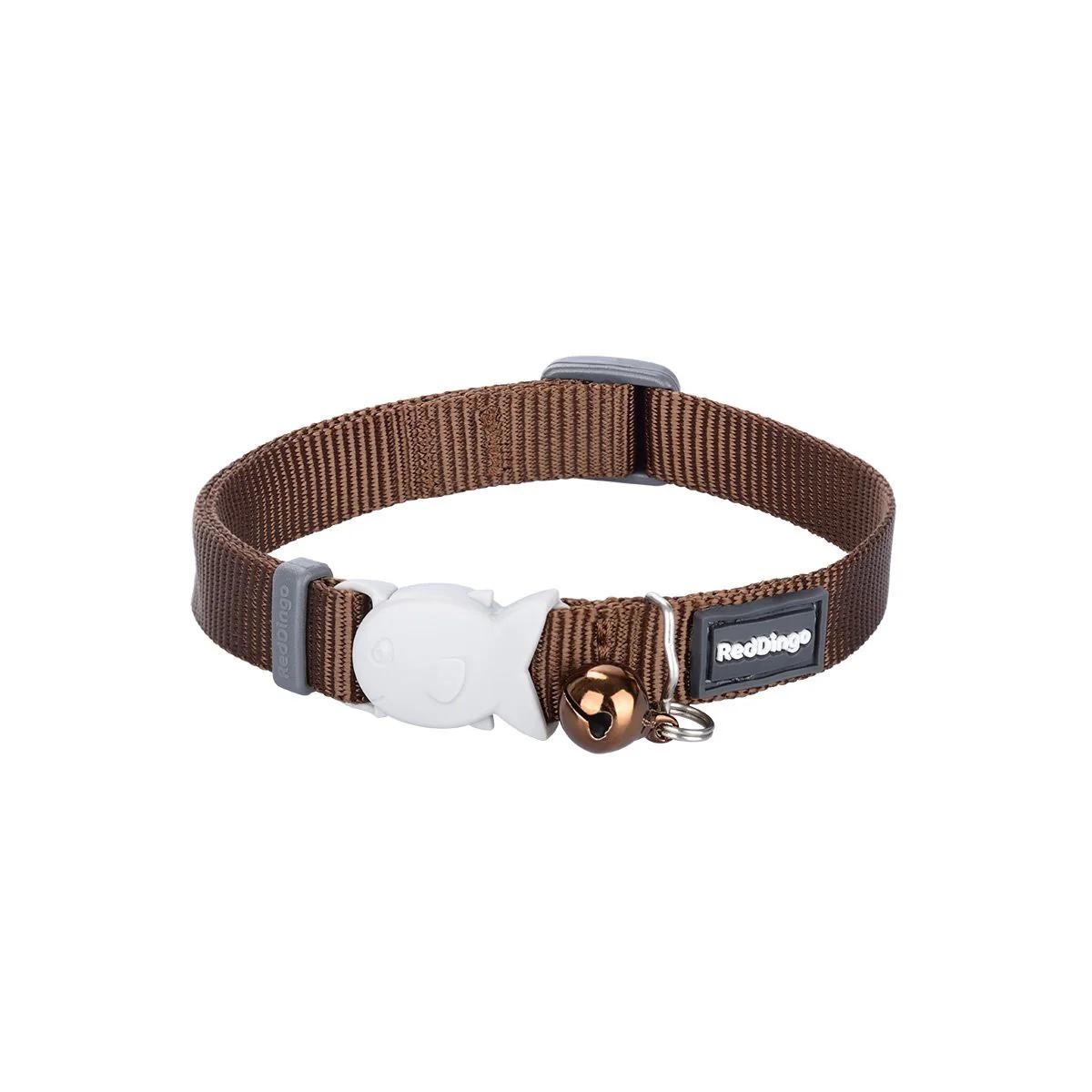 Red Dingo Classic Cat Collar, Brown