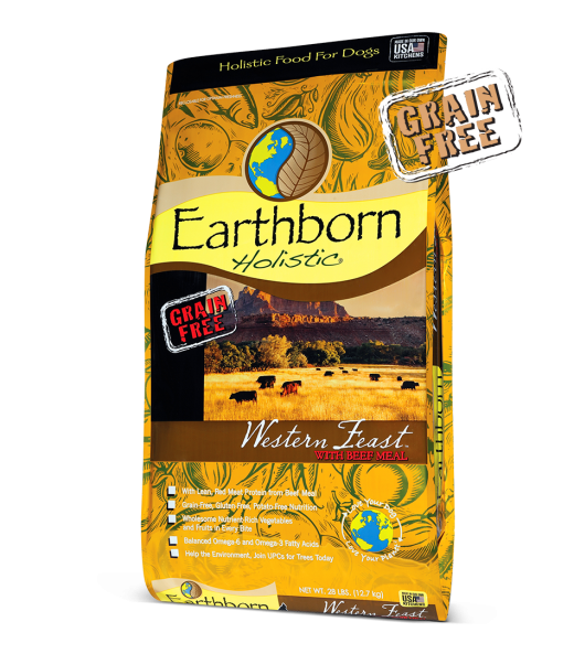 Earthborn Holistic Western Feast Feast Grain-Free Natural Dry Dog Food, 14-lb