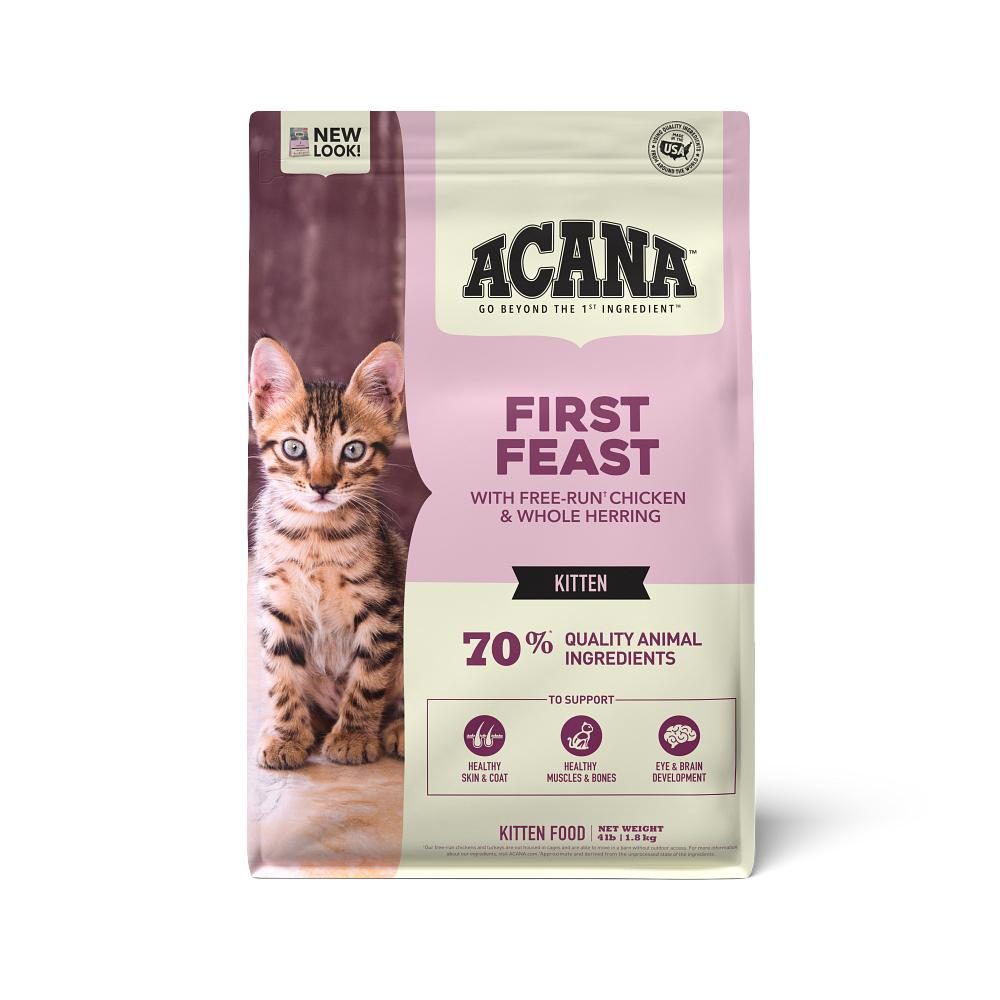 ACANA First Feast with Free-Run Chicken & Whole Herring Kitten Dry Cat Food, 4-lb