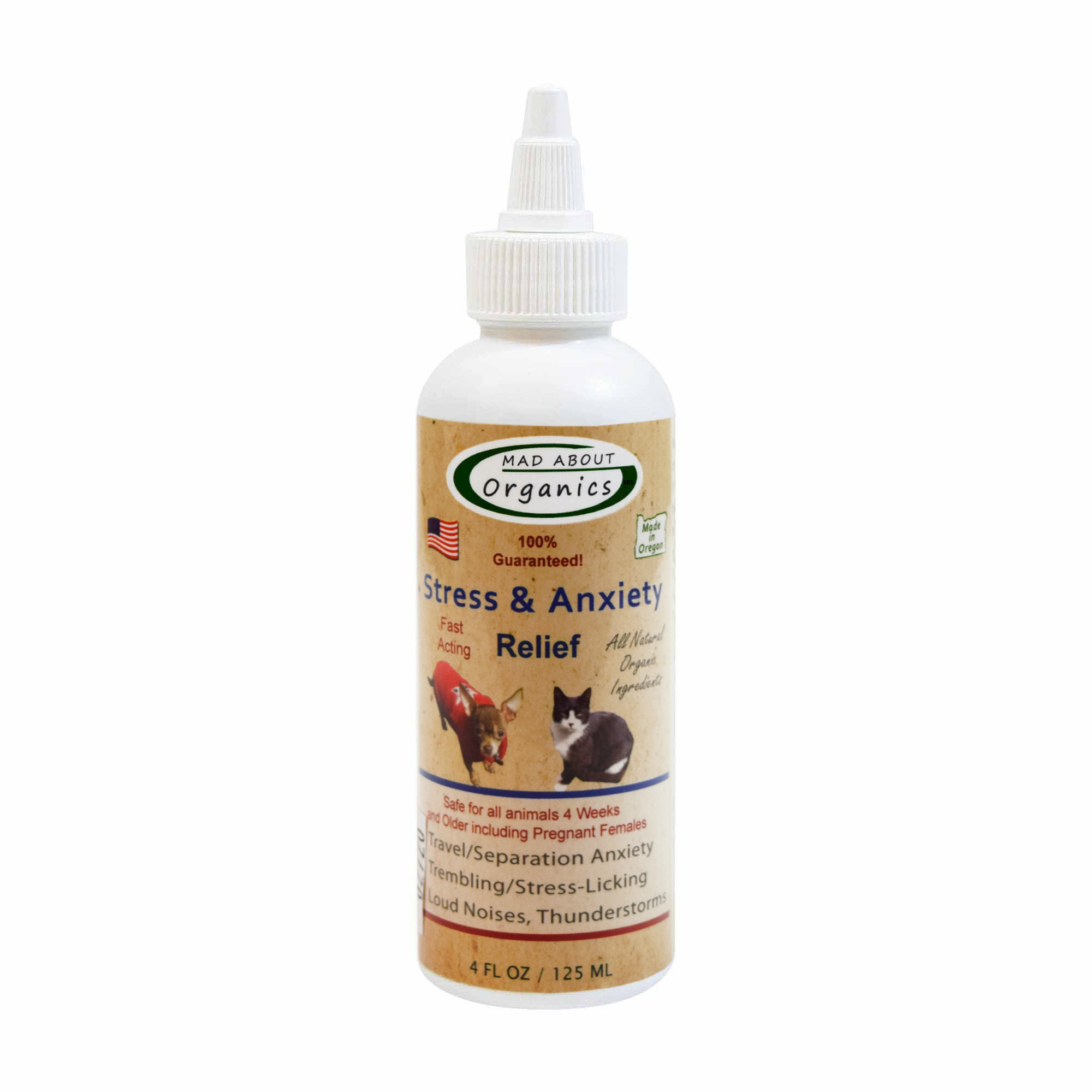 Mad About Organics Stress & Anxiety Relief Pet Supplement, 4-oz