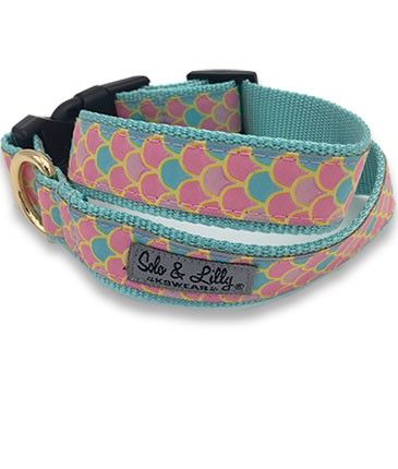 Solo & Lilly Mermaid Tail Leash and Collars, Collar, Small
