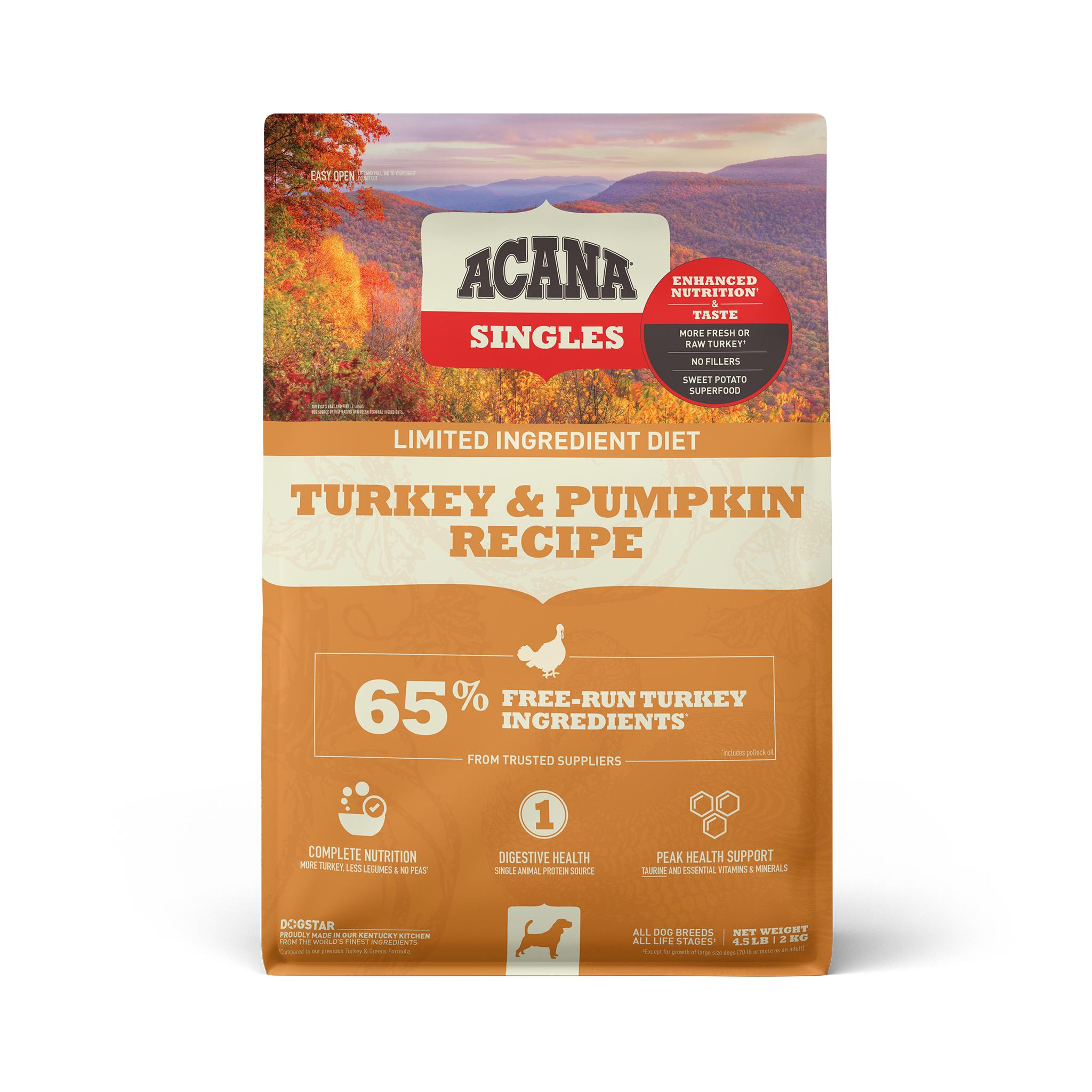 ACANA Singles Limited Ingredient Turkey & Pumpkin Grain-Free Dry Dog Food