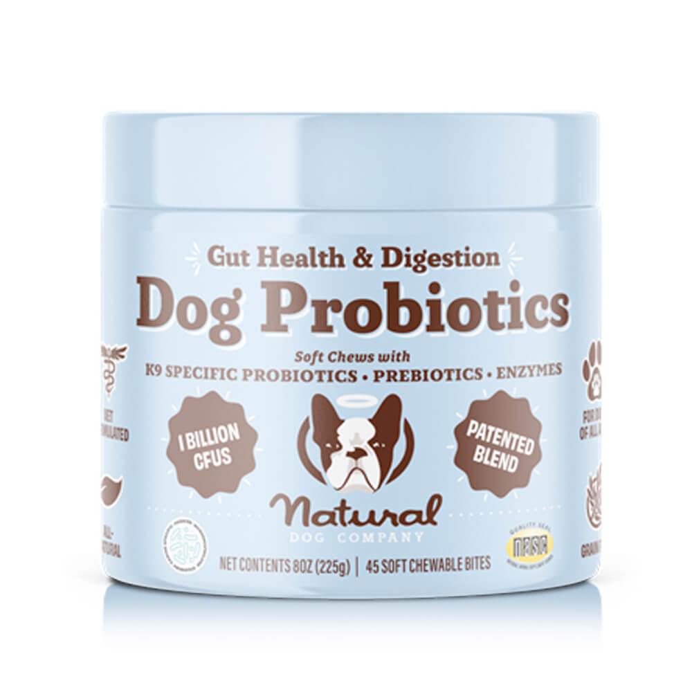 Natural Dog Company Gut Health & Digestion Probiotics Soft Chews Dog Supplement, 45-count (Size: 45-count)