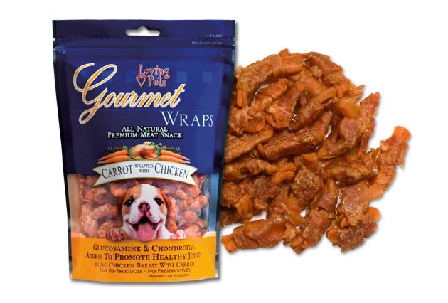 Loving Pets Gourmet Wraps Carrot with Chicken Dog Treats, 6-oz (Size: 6-oz)