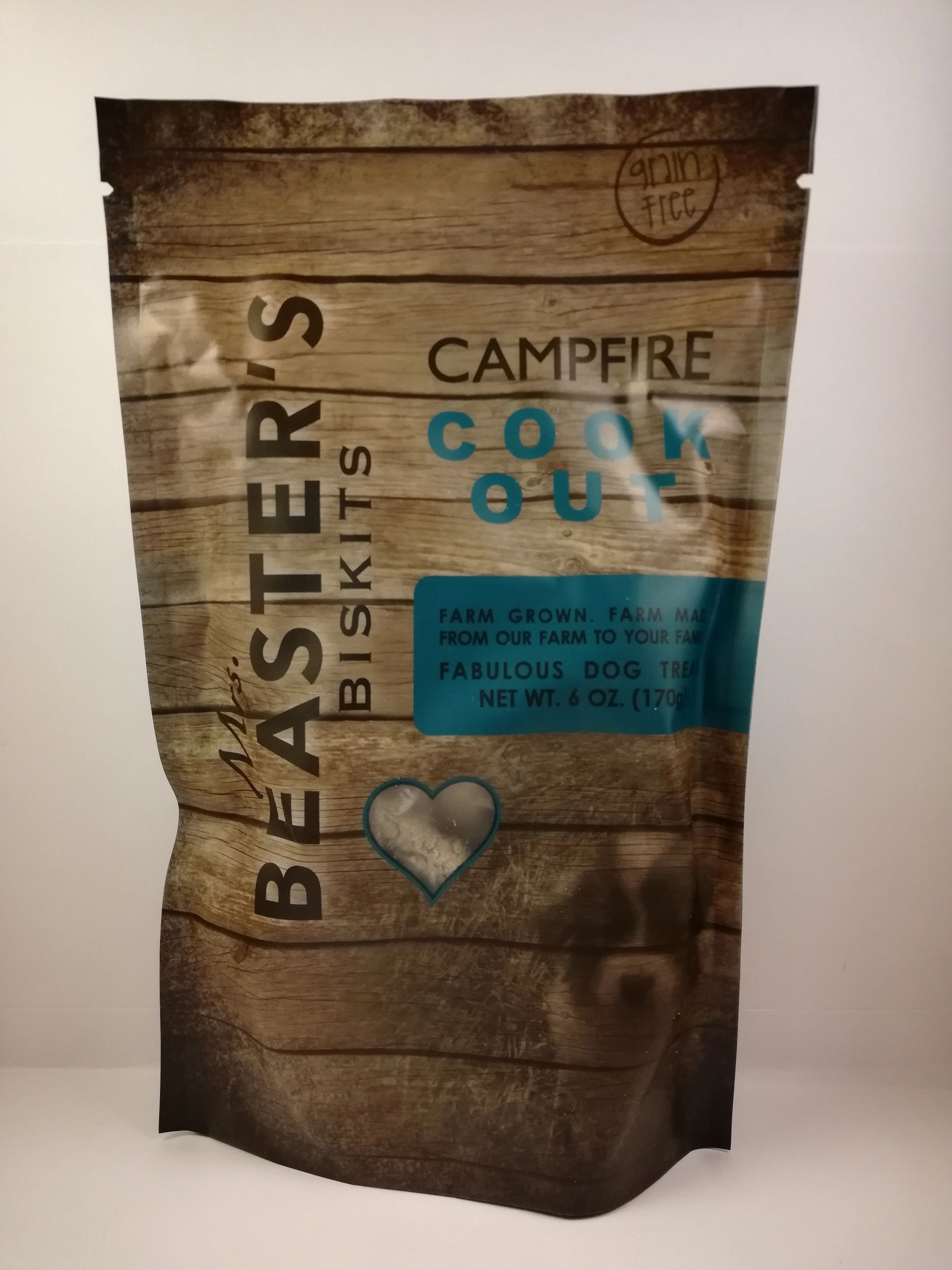 Mrs. Beaster's Biskits Campfire Cookout Grain-Free Dog Treats, 6-oz