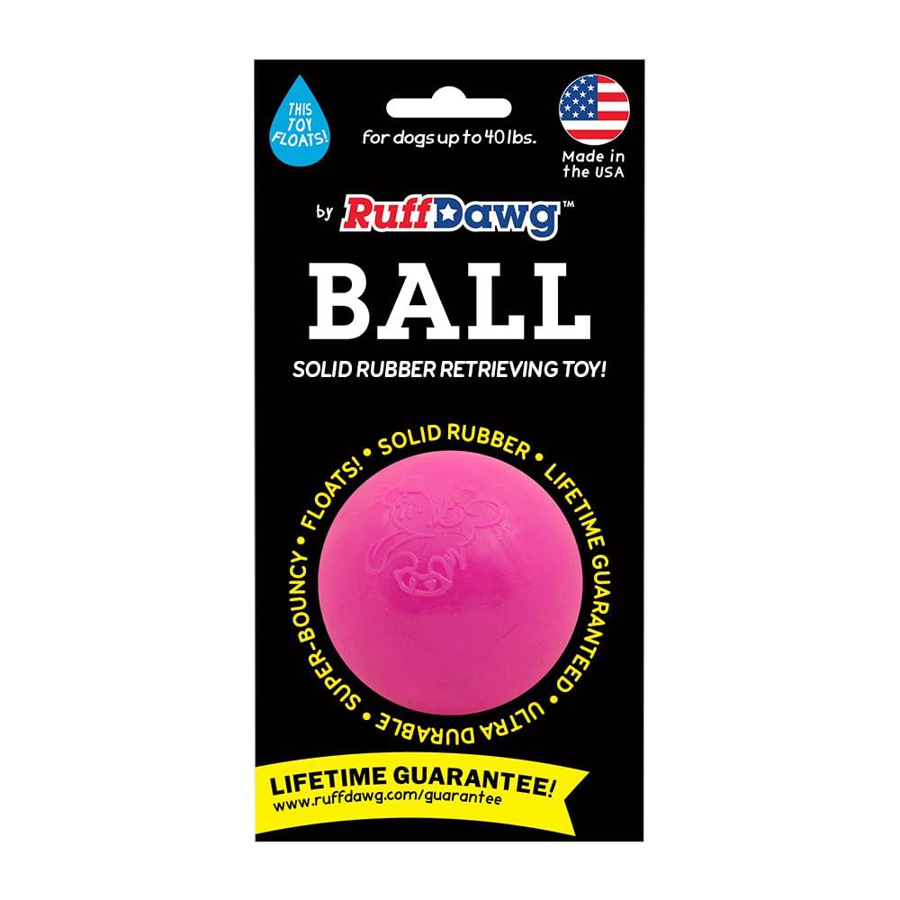 RuffDawg Indestructible Ball Dog Toy, Color Varies, 2.5-in