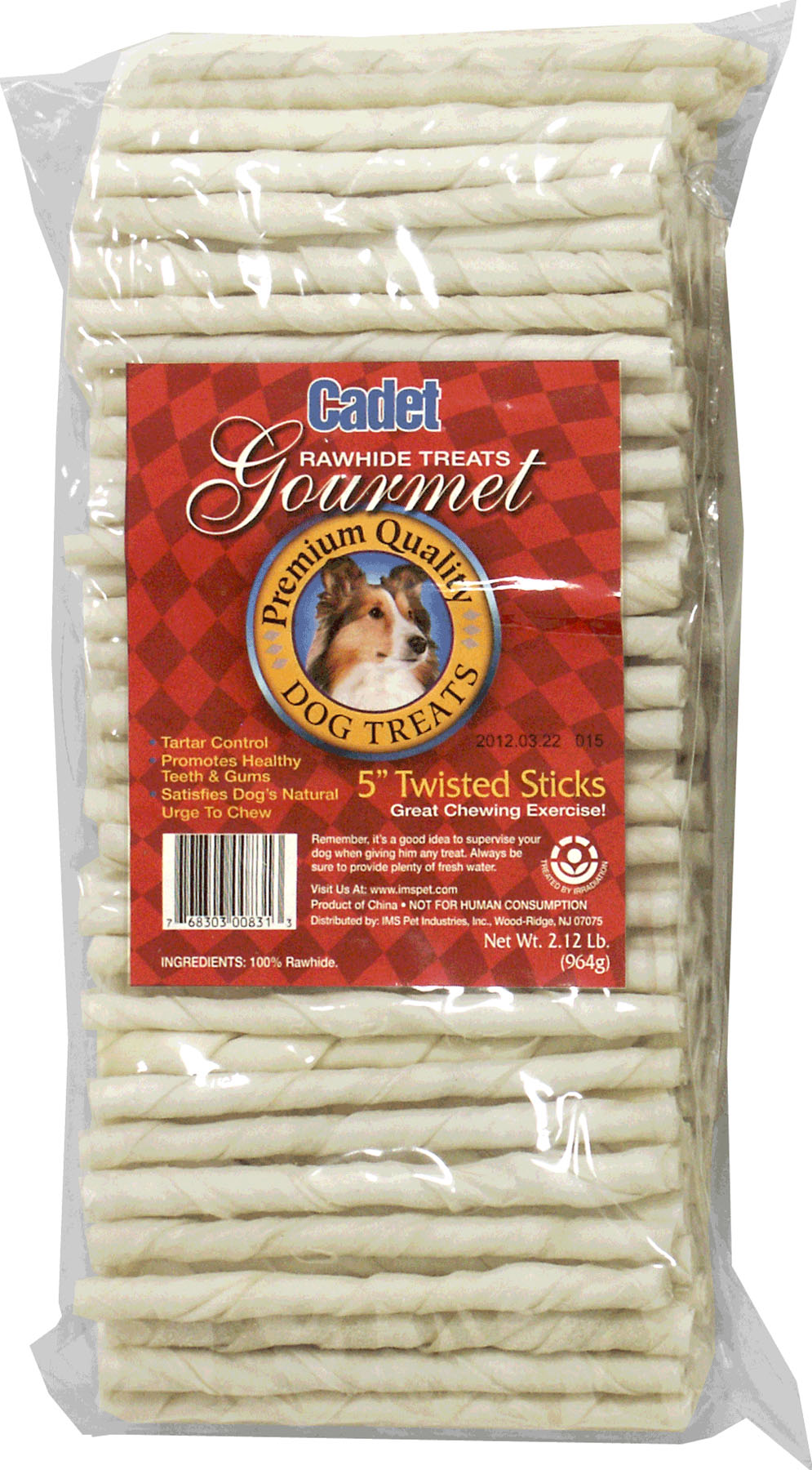 Cadet Gourmet Rawhide Twisted Sticks Dog Treats