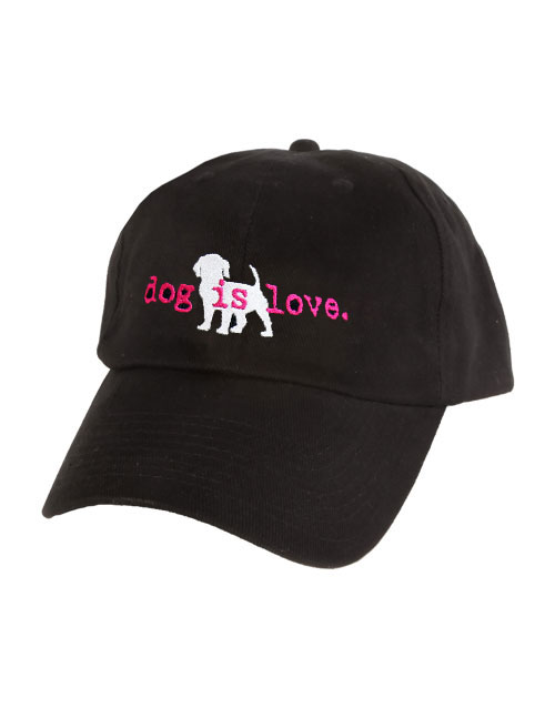Dog is Good Dog is Love Hat, Black