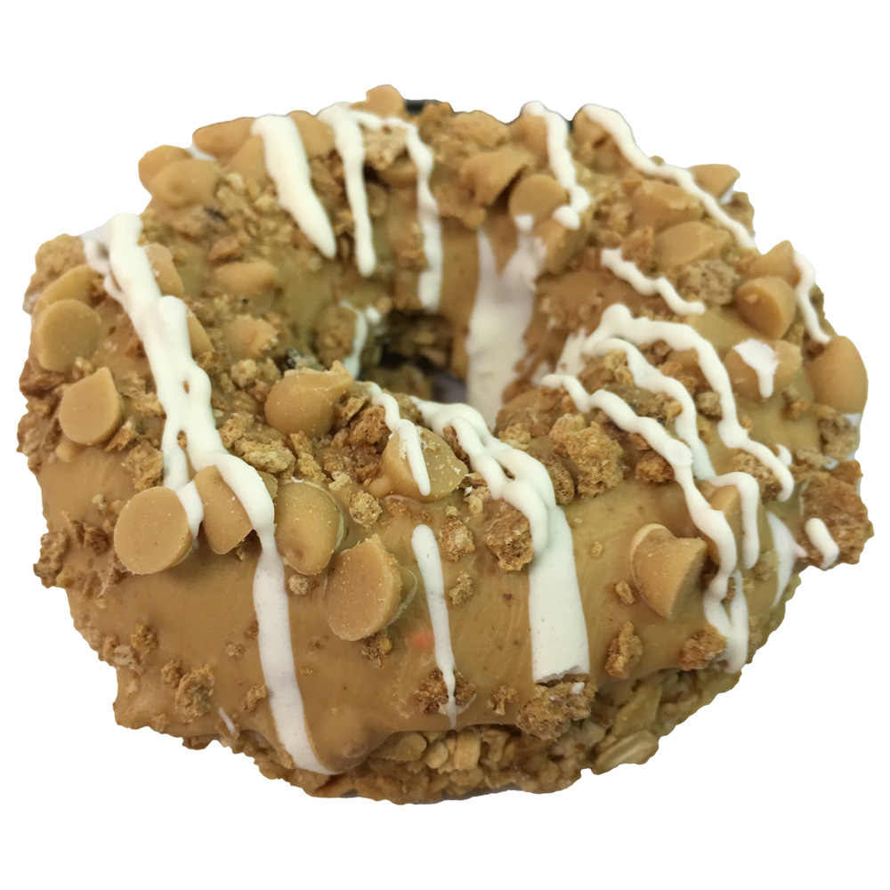 K9 Granola Factory Double Peanut Butter Crunch Gourmet Donut Dog Treat, 1-count