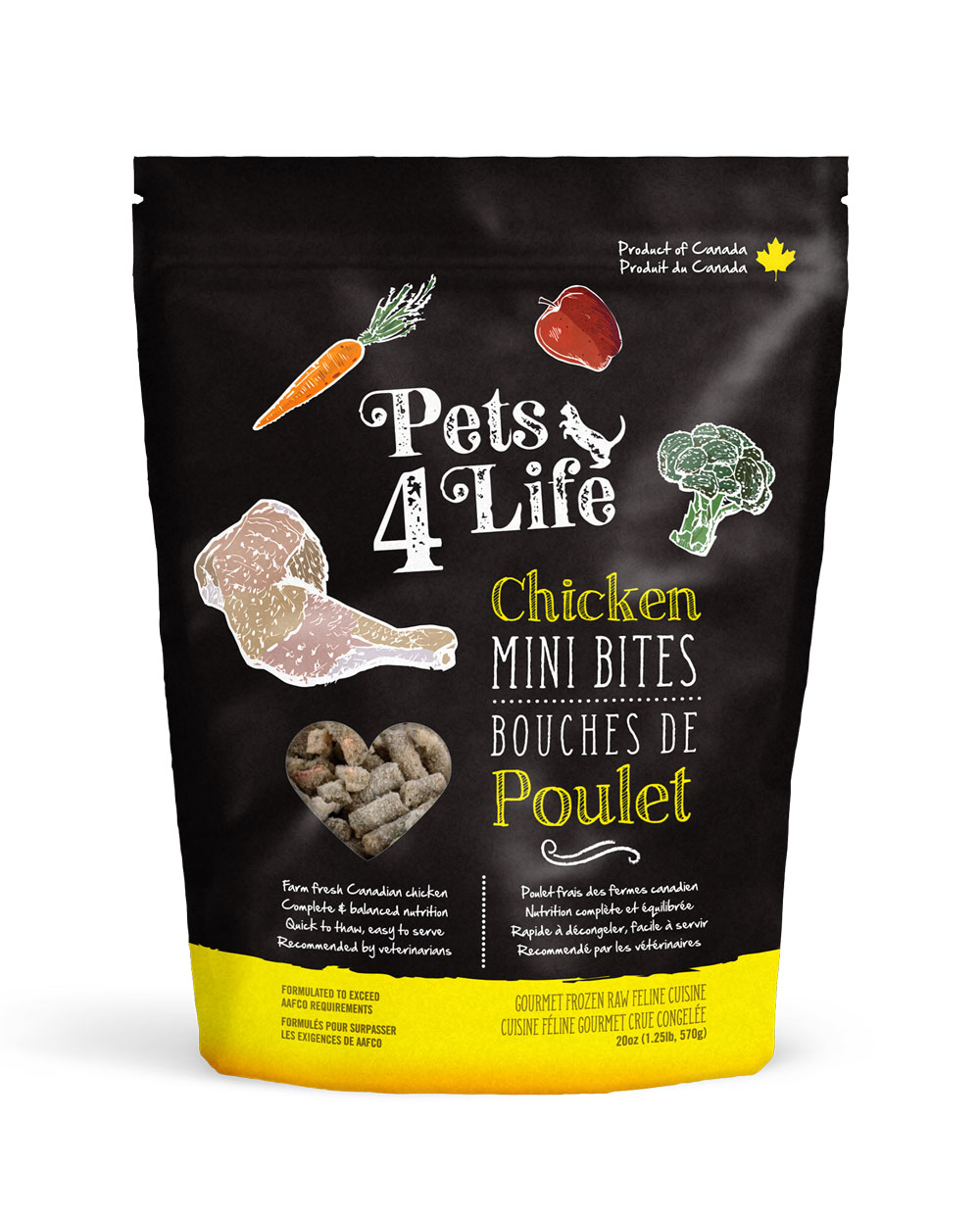 Pets 4 Life Feline Chicken Raw Cat & Ferret Food