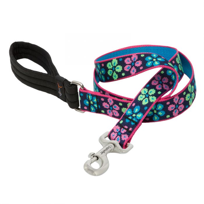 Lupine Pet Original Designs Dog Leash, Flower Power