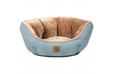 Precision SnooZZy Rustic Elegance Clamshell Pet Bed, Teal, 19x17x-in