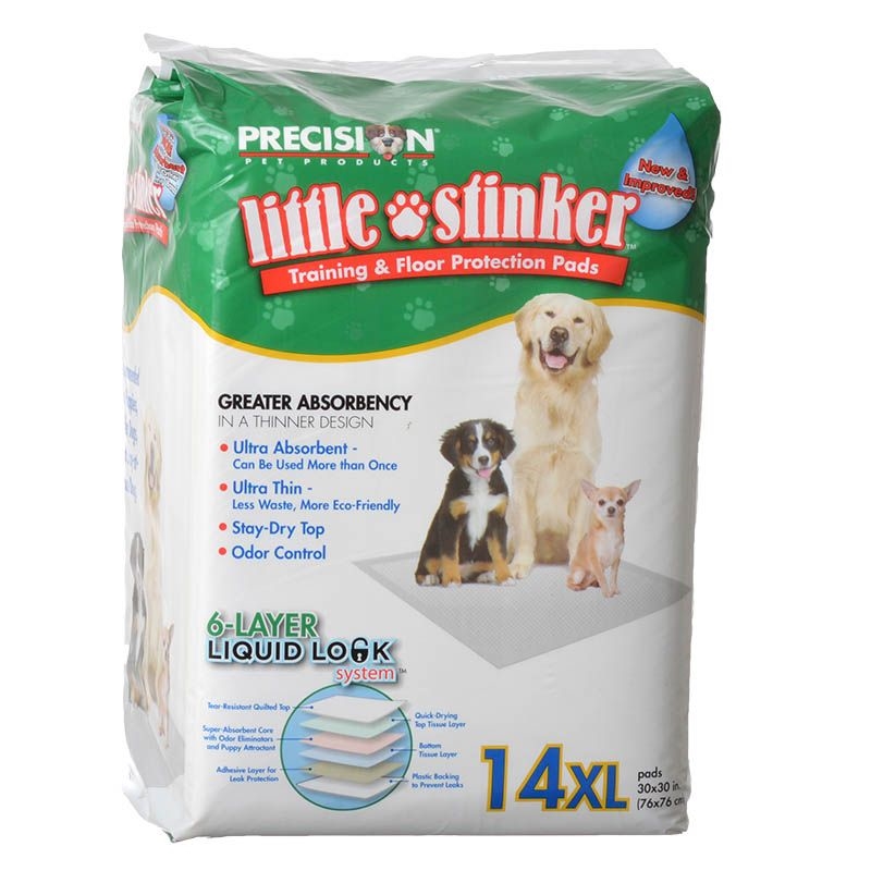 Precision Little Stinker Training & Floor Protection Dog Pads, X-Large, 14-pk