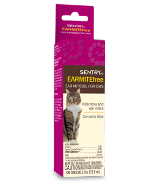 Sentry HC Earmite Free Ear Miticide for Cats, 1-oz (Size: 1-oz)
