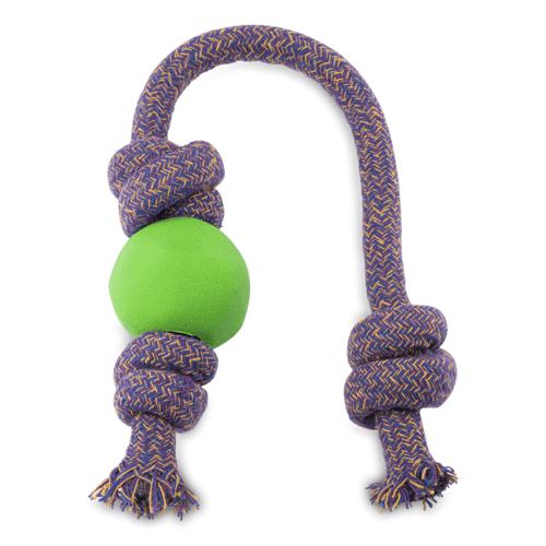 Beco Ball on Rope Dog Toy, Green, Large